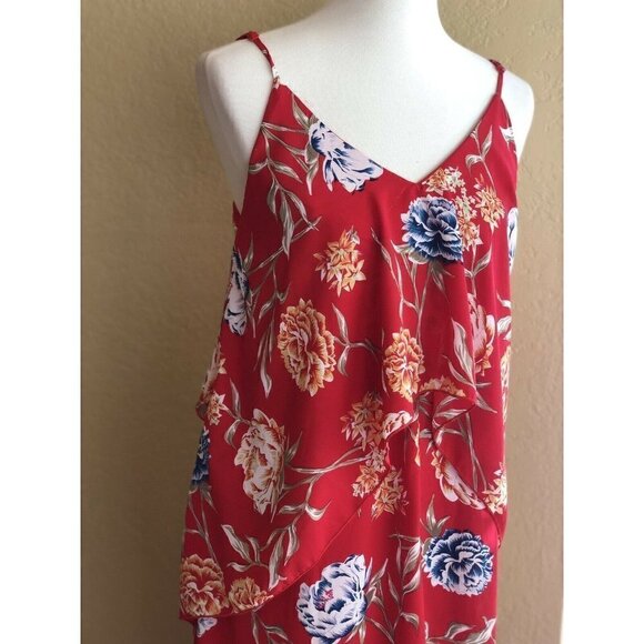 Romeo & Juliet Couture Chiffon Maxi Dress w Popover Dress Size M - Picture 10 of 11